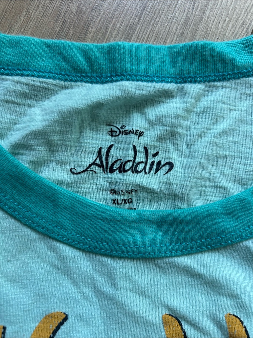 Disney Turquoise Aladdin Graphic Ringer Tee - Picture 2 of 3